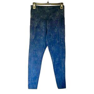 Tuff Athletics Womens Legging High Rise/Waist Tummy Control Small Blue